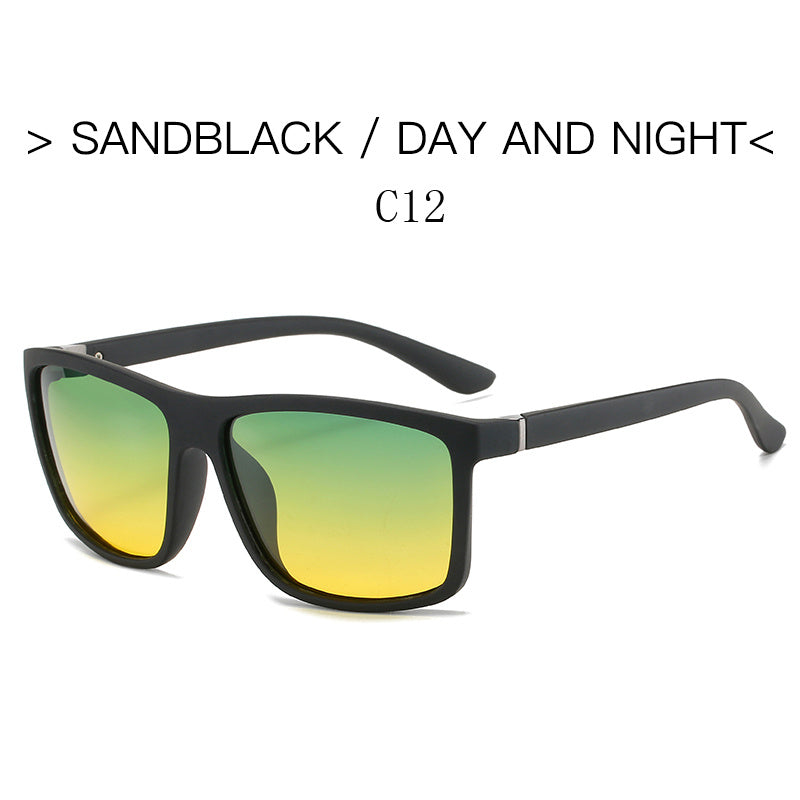 Men's Polarized Sunglasses Large Frame Night Vision Cycling Sports