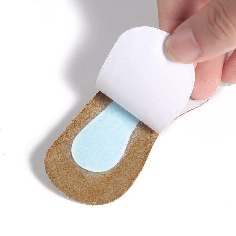 1 Pair Leather High-Heeled Shoes with Anti-Wear & Thickened Heel Stickers