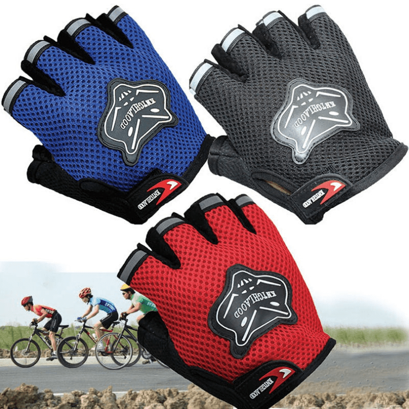 Men's Cycling Half Finger Mesh Gloves Outdoor Bike Gloves