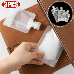 3pcs Travel Lotion Bottles Leak-Proof Bag Dispenser Shampoo Cosmetics