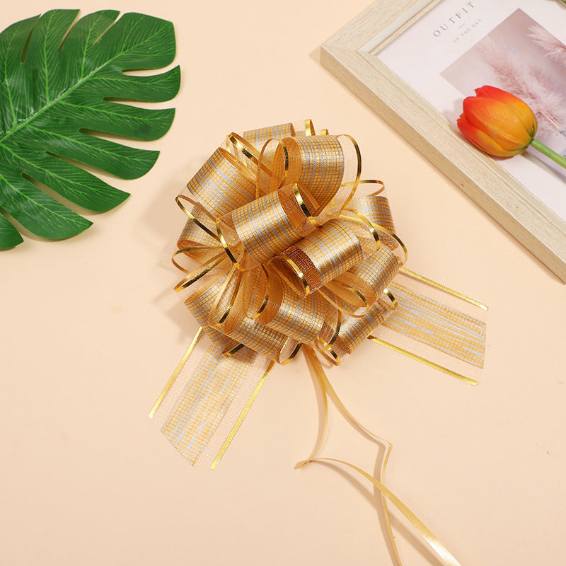 Golden Gift Bows Large Pull Bows, Gift Bows Bulk