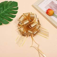 Golden Gift Bows Large Pull Bows, Gift Bows Bulk