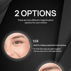 10X Magnifying Mirror & Tweezers Kit with 3 Suction Cups