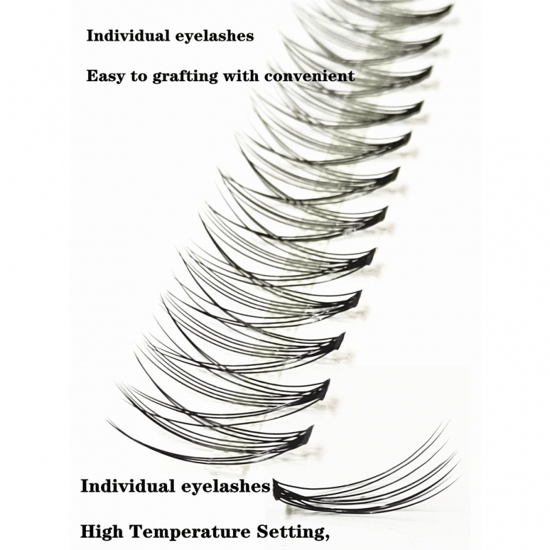 DIY 3D Cluster Eyelashes Medium Length Faux Mink False with Adhesive