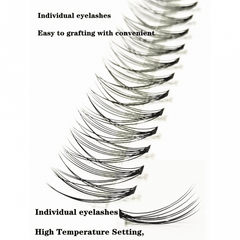 DIY 3D Cluster Eyelashes Medium Length Faux Mink False with Adhesive