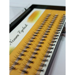 DIY 3D Cluster Eyelashes Medium Length Faux Mink False with Adhesive