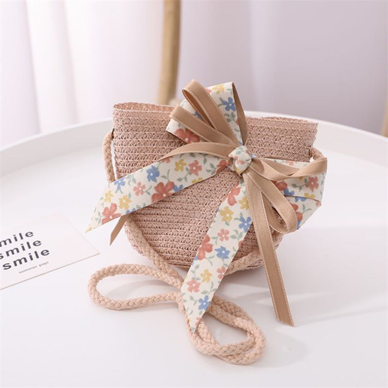 Casual Bowknot Sun Protection Straw Hat Bag Hair Accessories