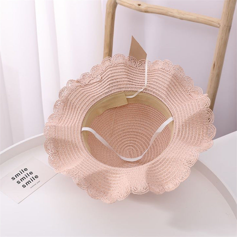Casual Bowknot Sun Protection Straw Hat Bag Hair Accessories