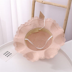 Casual Bowknot Sun Protection Straw Hat Bag Hair Accessories