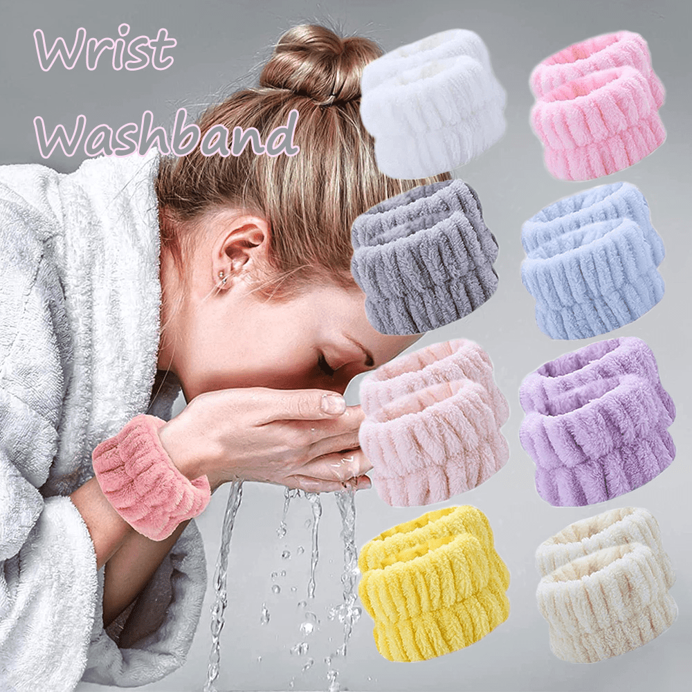 Soft Microfiber Spa Wristbands Yoga Running Sweatband