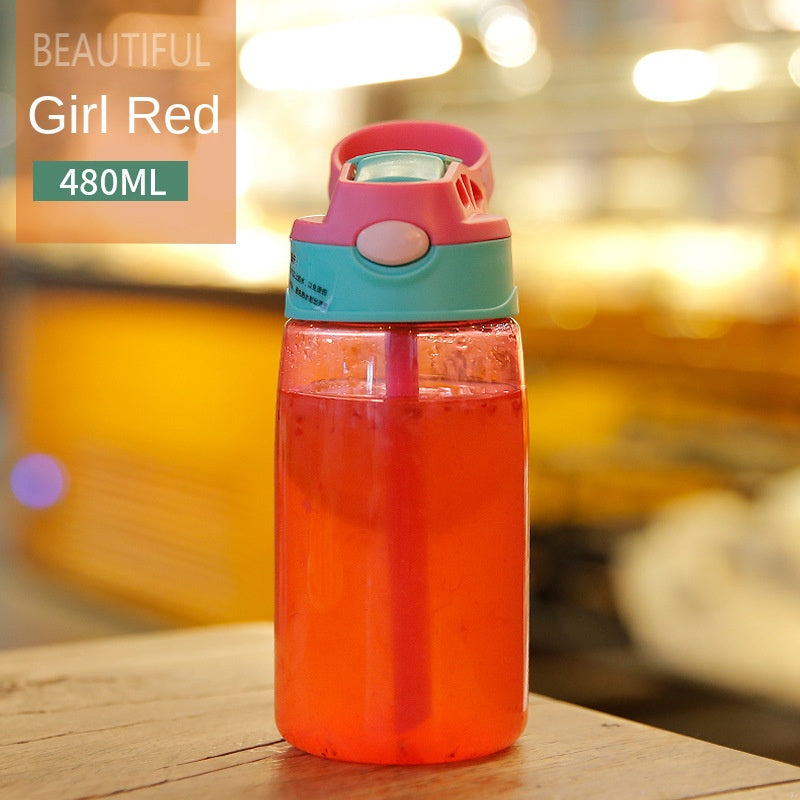 480ml Leakproof Kids Sports Water Bottle for School Office Outdoor