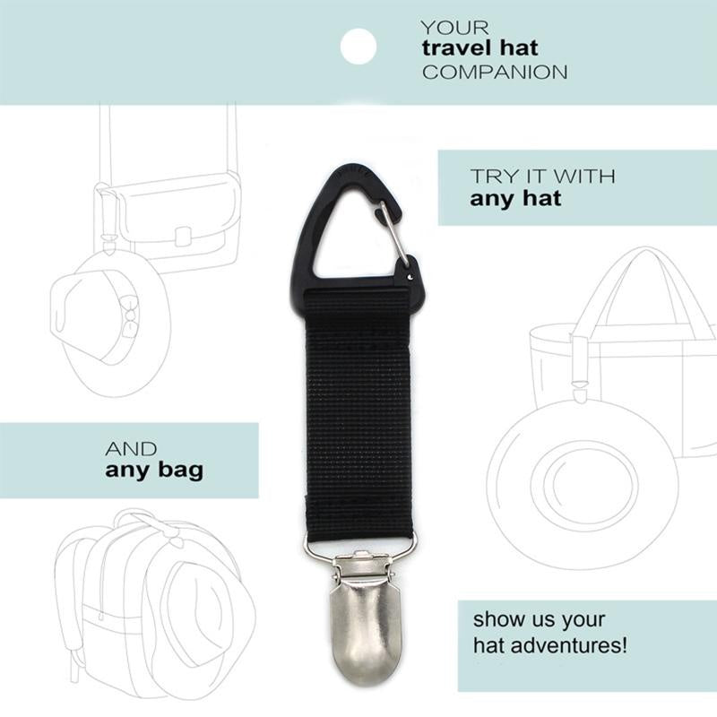 Hat Clip & Luggage Hanger for Travel & Beach - 1pc