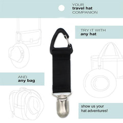 Hat Clip & Luggage Hanger for Travel & Beach - 1pc