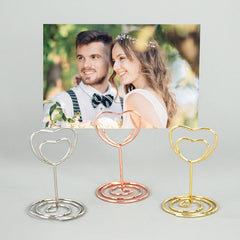 10pcs Metal Place Card Holders Photo Clip Stands Wedding Table Number Sign Stand