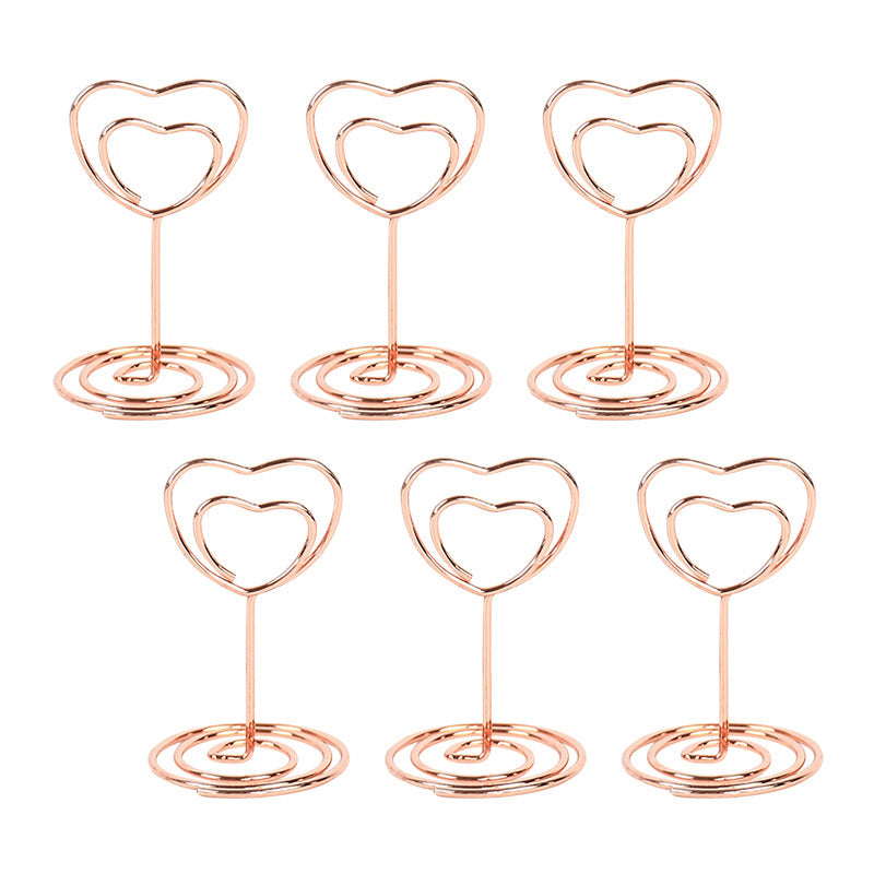 10pcs Metal Place Card Holders Photo Clip Stands Wedding Table Number Sign Stand