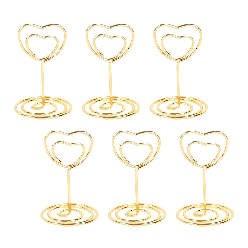 10pcs Metal Place Card Holders Photo Clip Stands Wedding Table Number Sign Stand