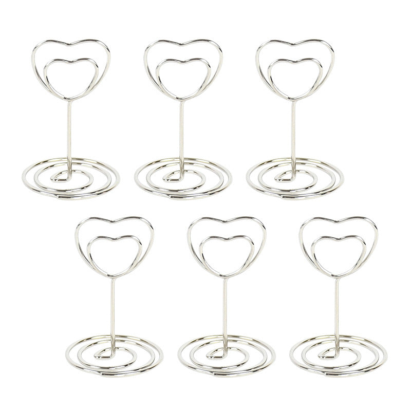10pcs Metal Place Card Holders Photo Clip Stands Wedding Table Number Sign Stand