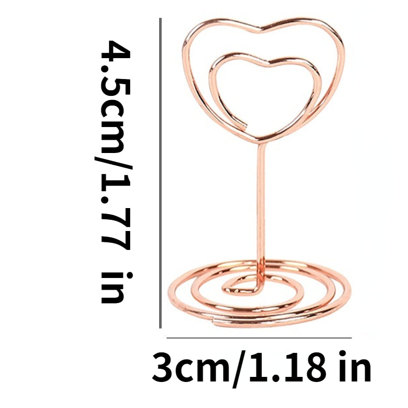 10pcs Metal Place Card Holders Photo Clip Stands Wedding Table Number Sign Stand