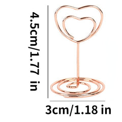 10pcs Metal Place Card Holders Photo Clip Stands Wedding Table Number Sign Stand