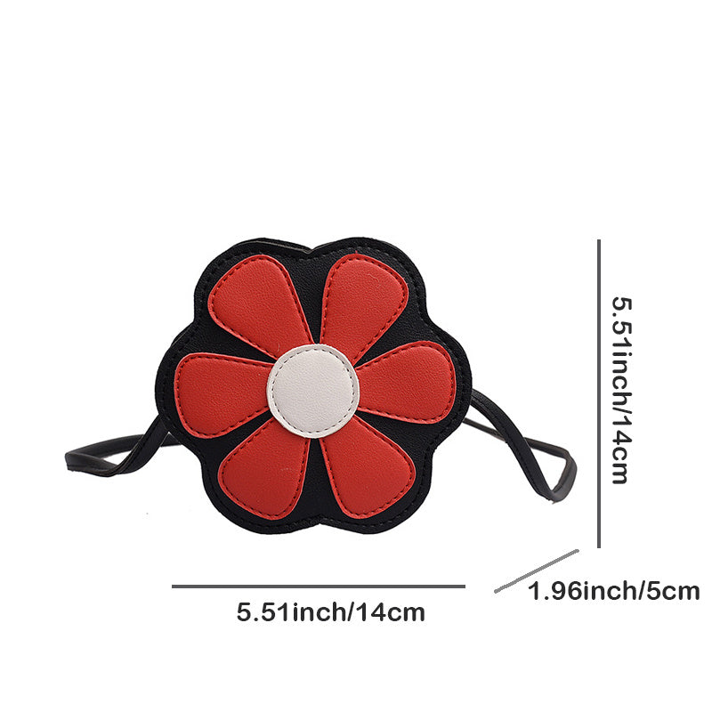 Flower Shaped Children's Coin Purse Shoulder Crossbody Bag