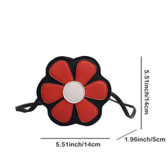 Flower Shaped Children's Coin Purse Shoulder Crossbody Bag