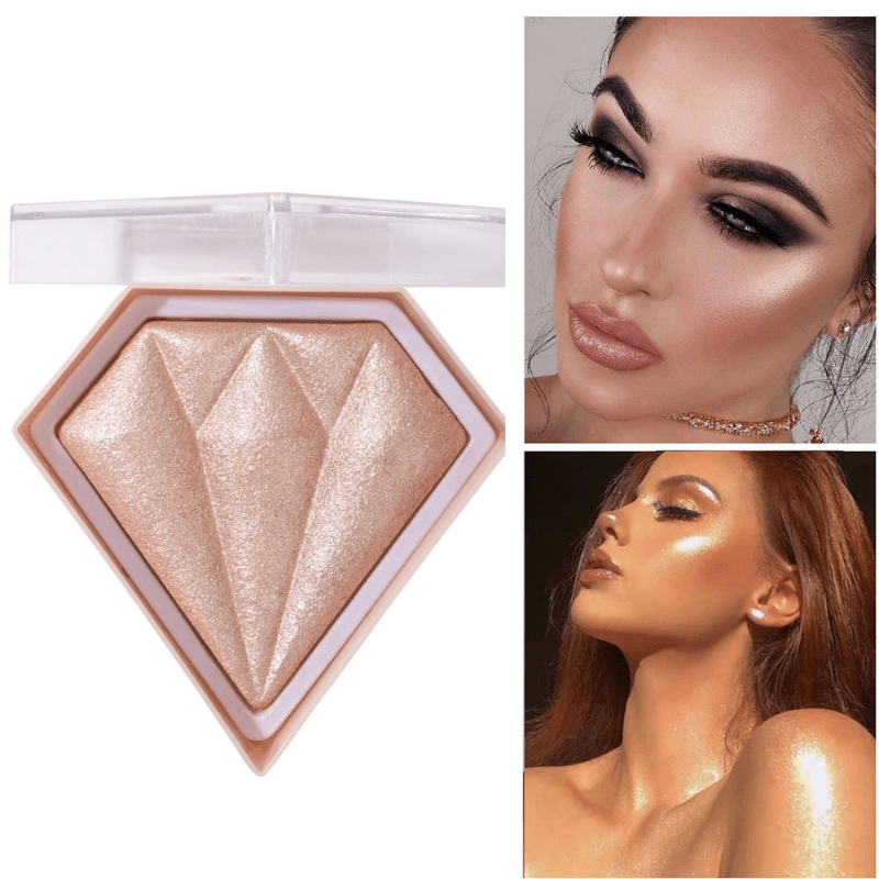 Diamond Highlighting Powder: Contouring & Brightening Glittery Nose Shadow