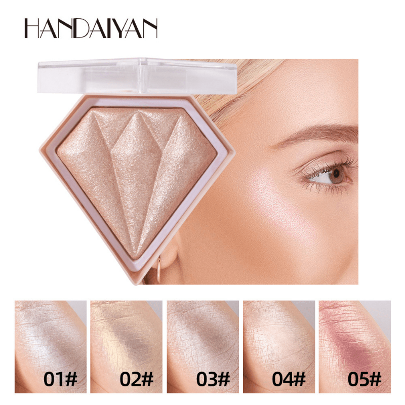 Diamond Highlighting Powder: Contouring & Brightening Glittery Nose Shadow