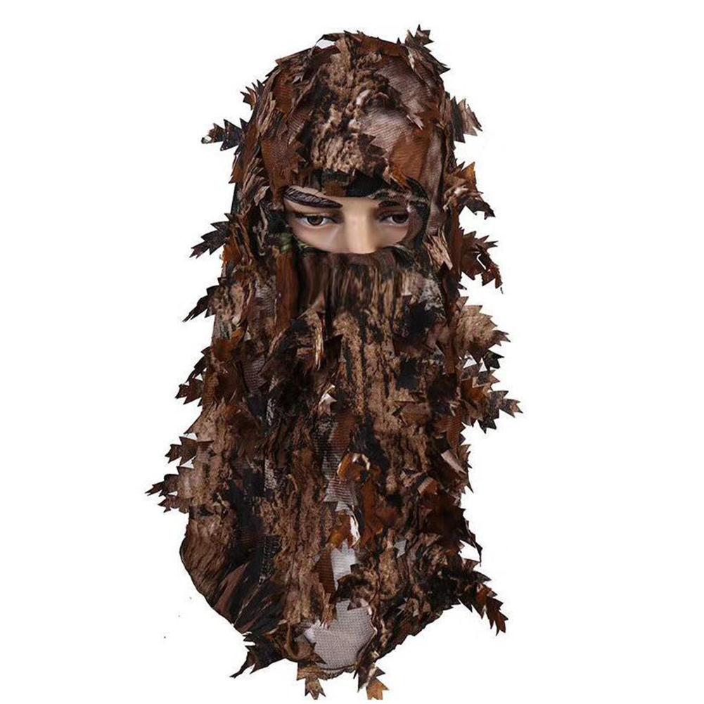 Breathable Camo Leaf 3D Face Mask for Outdoor Fishing Men Women