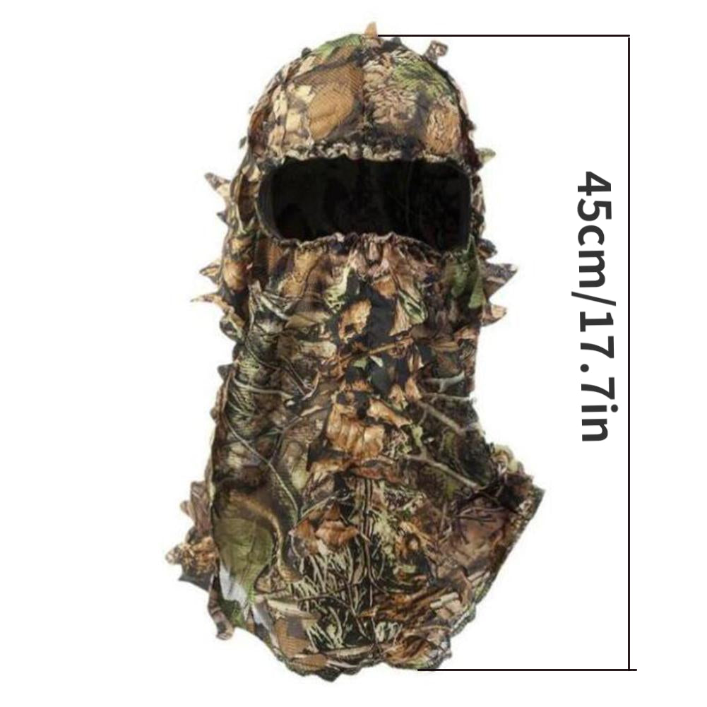 Breathable Camo Leaf 3D Face Mask for Outdoor Fishing Men Women