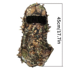 Breathable Camo Leaf 3D Face Mask for Outdoor Fishing Men Women