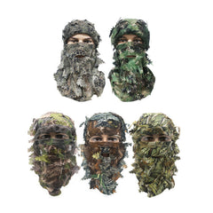 Breathable Camo Leaf 3D Face Mask for Outdoor Fishing Men Women
