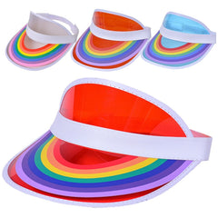 Rainbow Pride Visor Hat Lightweight PVC UV Protection Sun Hat LGBT Lesbian