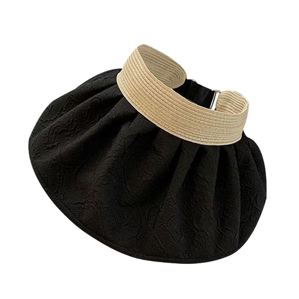 Wide Brim Visor Hat Solid Casual Sunscreen Travel Beach Hat UV Protection