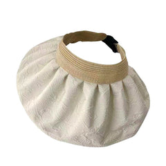 Wide Brim Visor Hat Solid Casual Sunscreen Travel Beach Hat UV Protection