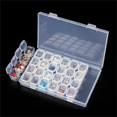 Jewelry Storage Box 28 64 Grid Removable Transparent Box