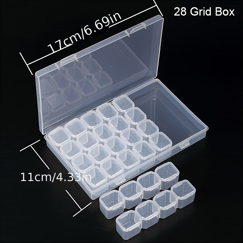 Jewelry Storage Box 28 64 Grid Removable Transparent Box