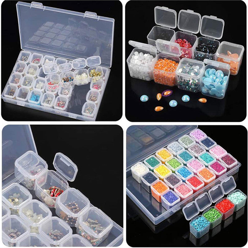 Jewelry Storage Box 28 64 Grid Removable Transparent Box