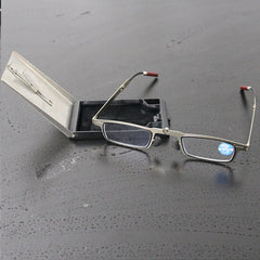 Rosewood Folding Reading Glasses Portable Ultralight Anti Eyeglasses