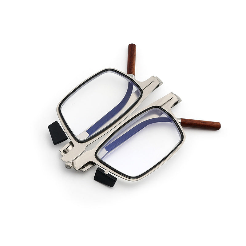 Rosewood Folding Reading Glasses Portable Ultralight Anti Eyeglasses