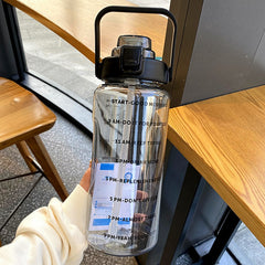 2L 70oz Graduated Water Bottle With Straw - Outdoor Fitness & Sports