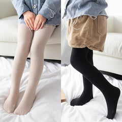 Girls Ribbed Knit Pantyhose for Autumn and Spring