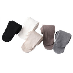 Girls Ribbed Knit Pantyhose for Autumn and Spring
