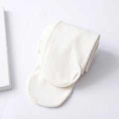Girls Ribbed Knit Pantyhose for Autumn and Spring