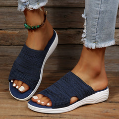 Women's Cut out Wedge Slippers Anti-skid Outdoor Casual Slippers