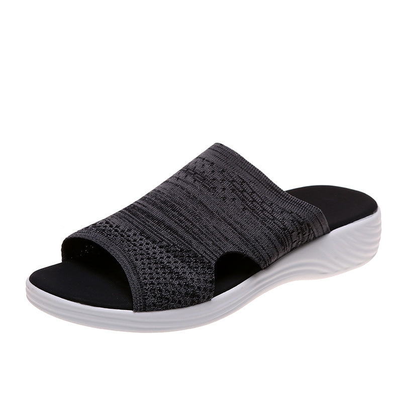 Women's Cut out Wedge Slippers Anti-skid Outdoor Casual Slippers