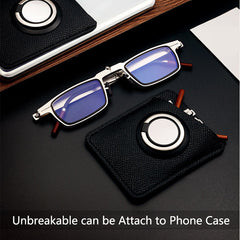 Ultra Thin Folding Reading Glasses Men Anti Light Hyperopia Eyeglasses