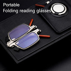 Ultra Thin Folding Reading Glasses Men Anti Light Hyperopia Eyeglasses
