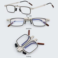 Ultra Thin Folding Reading Glasses Men Anti Light Hyperopia Eyeglasses