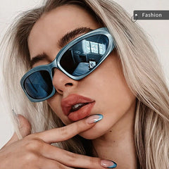 Y2K Wrap Around Sunglasses Mirrored UV400 Sun Shades