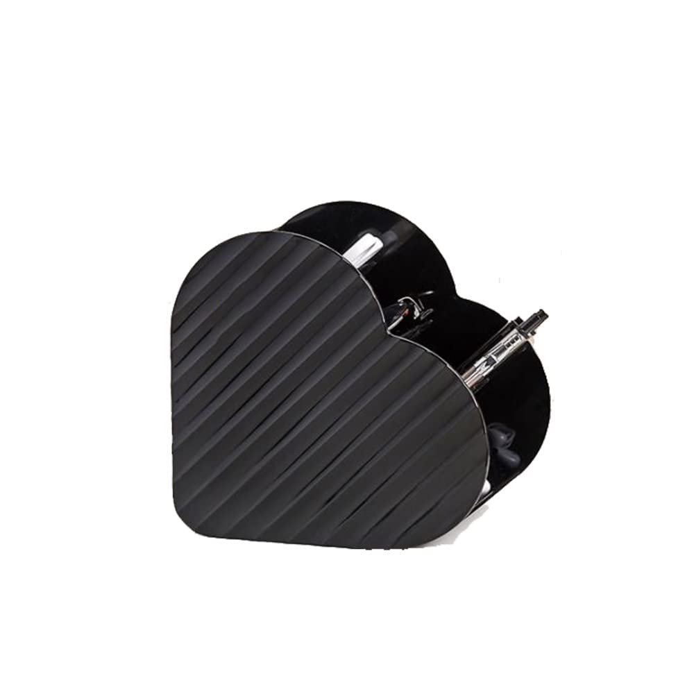 Makeup Brush Holder Organizer Heart Shape 4 Slot Cup for Vanity Bathroom